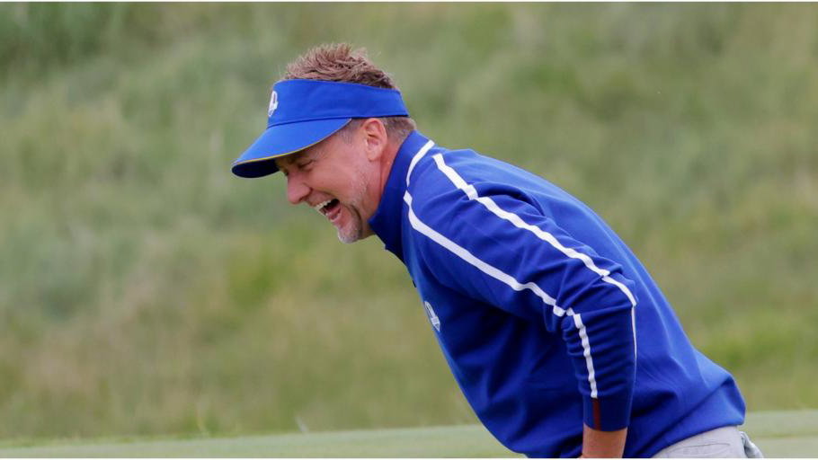 WATCH: Caddie asks Ian Poulter if he was "p***** last night"